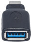 Manhattan USB-C to USB-A Adapter - Male to Female - 5 Gbps (USB 3.2 Gen1 aka USB 3.0) - Equivalent to USB31CAADG - SuperSpeed USB - Black - Lifetime Warranty - Polybag - USB C - USB A - Black