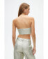 ფოტო #2 პროდუქტის Women's Metallic Crop Top