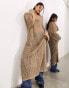 Фото #1 товара ASOS EDITION knit open stitch oversized maxi dress in oatmeal