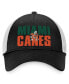 Фото #2 товара Men's Black, White Miami Hurricanes Stockpile Trucker Snapback Hat