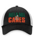 Men's Black, White Miami Hurricanes Stockpile Trucker Snapback Hat