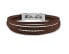 Dark brown Malibu leather bracelet JUMB01345JWSTBWT / U