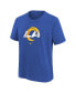 ფოტო #2 პროდუქტის Preschool Boys and Girls Royal Los Angeles Rams Team Wordmark T-shirt