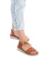 ფოტო #8 პროდუქტის Women's Wedge Sandals With Gold Studs, Medium Brown
