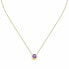 Lovely Gold Plated Amethyst Necklace Semipreziose SAXN02