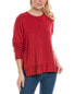 Stateside Softest Fleece Raglan Side Slit Sweatshirt Women's Red Xs