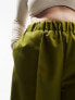 Фото #2 товара ASOS DESIGN Curve elastic waist tailored trouser in khaki green