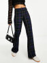 Фото #7 товара Weekday low rise flare trousers in check