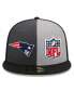 Men's Gray, Black New England Patriots 2023 Sideline 59FIFTY Fitted Hat