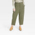 Фото #1 товара Women's Plus Size Mid-Rise Tapered Fit Pants - Knox Rose Olive 1X