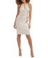 Women's Chain-Neck Sleeveless Side-Tie Shift Dress