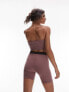 Topshop bandeau & legging short set in rose M - фото #7