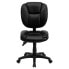Фото #3 товара Mid-Back Black Leather Multifunction Ergonomic Swivel Task Chair