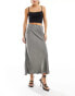 Nobody's Child Petite satin maxi skirt in silver