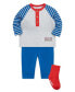 ფოტო #5 პროდუქტის Baby Boys Baseball T-shirt, Jogger Pants and Socks, 3 Piece Set