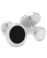 ფოტო #3 პროდუქტის Men's Double Sided Round Beveled Cufflink and Stud Set