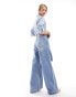 Levi's '94 baggy wide leg jeans in light blue wash with distressing Синий, W28 L31 - фото #4