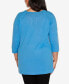 Фото #2 товара Plus Size Raglan Sleeve Pointelle Sweater