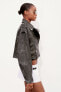 Фото #10 товара Куртка в байкерском стиле из искусственно состаренной кожи ZARA