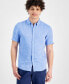 Фото #2 товара Men's Slim Fit Long Sleeve Button-Down Linen Shirt
