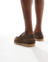 ASOS DESIGN loafers in brown suede with tassel