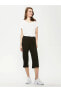 Фото #1 товара Капри LC WAIKIKI Basic Elastic Striped Crop Pants