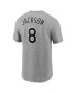 Фото #4 товара Men's Bo Jackson Heathered Gray Chicago White Sox Cooperstown Collection Name and Number T-shirt