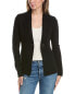 Forte Cashmere Doubleknit Notch Collar Cashmere Cardigan Blazer Women's Black M