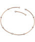 ფოტო #2 პროდუქტის Rose Gold-Tone Crystal Station Choker Necklace, 15" + 2" extender