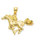 Фото #1 товара Macy's 14k Gold Charm, Polished Horse Charm