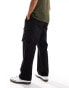 Фото #3 товара Jack & Jones bill drawstring wide fit tech cargo trouser in black