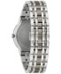 ფოტო #3 პროდუქტის Men's Modern Diamond Accent Two-Tone Stainless Steel Bracelet Watch 40mm