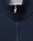 ფოტო #5 პროდუქტის Men's Zipped Cotton Cardigan