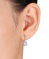 ფოტო #2 პროდუქტის Lab-Created Moissanite Teardrop Halo Leverback Earrings (2-5/8 ct. t.w.) in Sterling Silver