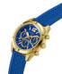 Фото #3 товара Мужские часы Guess RESISTANCE Мультфункциональные синие с золотом 44 мм GW0729G1