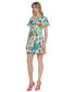 Women's Cotton Tropical-Print Mini Dress