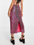 Фото #2 товара Topshop sequin midi skirt in hot pink