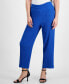 Фото #1 товара Petite Pull-On Mid-Rise Wide-Leg Pants