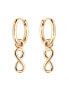 Minimalist gold-plated hoop earrings 2 in 1 PO/SE09327A