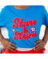 Фото #3 товара Little and Big Girls Stars and Stripes Patch Short Sleeve T-Shirt