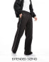 Фото #2 товара ASOS DESIGN baggy nylon track pants in brown with white piping