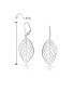 Фото #3 товара Large Nature Style Lightweight Open Leaf Feather Drop Dangle Lever Back Earrings For Women Sterling Silver