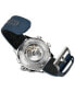 Men's Swiss Automatic Chronograph Khaki Aviation X-Wind Blue Textile Strap Watch 45mm
