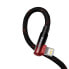 Фото #4 товара Kątowy kabel przewód Power Delivery z bocznym wtykiem USB-C Iphone Lightning 1m 20W czerwony