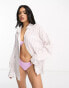 Lindex relaxed beach shirt in lilac