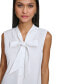 ფოტო #6 პროდუქტის Women's Tie-Neck Sleeveless Blouse