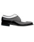 Лоферы Stacy Adams Dayton Wing-Tip Black Patent and White Leather, 10.5D - фото #2