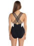 Фото #2 товара Amoressa 145095 Women's Galaxy Horizon One Piece Swimsuit Black/White Sz 10