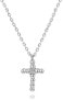 Silver necklace with a cross AGS1226 / 47