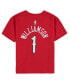 ფოტო #4 პროდუქტის Preschool Boys and Girls Zion Williamson Red New Orleans Pelicans Statement Edition Name and Number T-shirt
